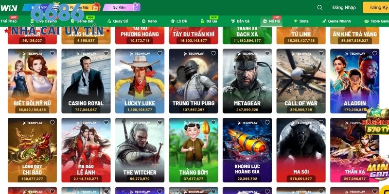 Review 5 sảnh trò chơi dẫn đầu tại 9WIN